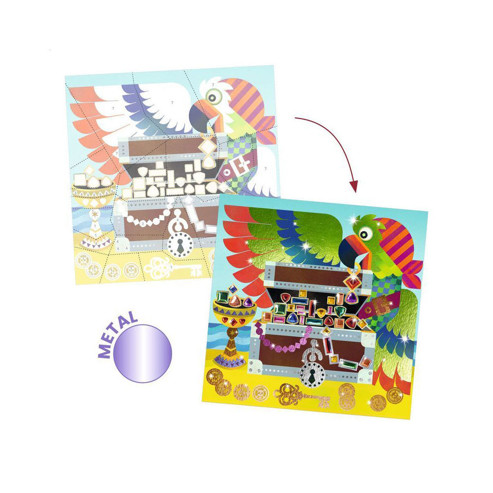 Djeco Up & At Em Foil Pictures Kids/Children Creative Activity Art Kit 5y+ (2 Pack) — image 2