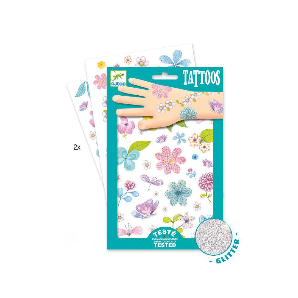 Djeco Fair Flowers Of The Field Temporary/Fake Tattoos Sticker Kids 3y+ (50 Pieces) — image 2