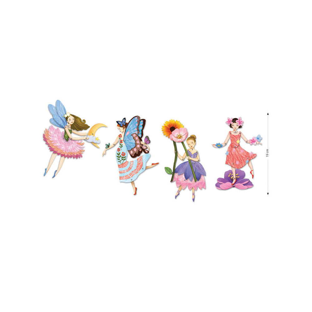 Djeco Fairies Paper Puppets Kids/Children Creative Crafts/Art Kit Set 6y+ — image 2