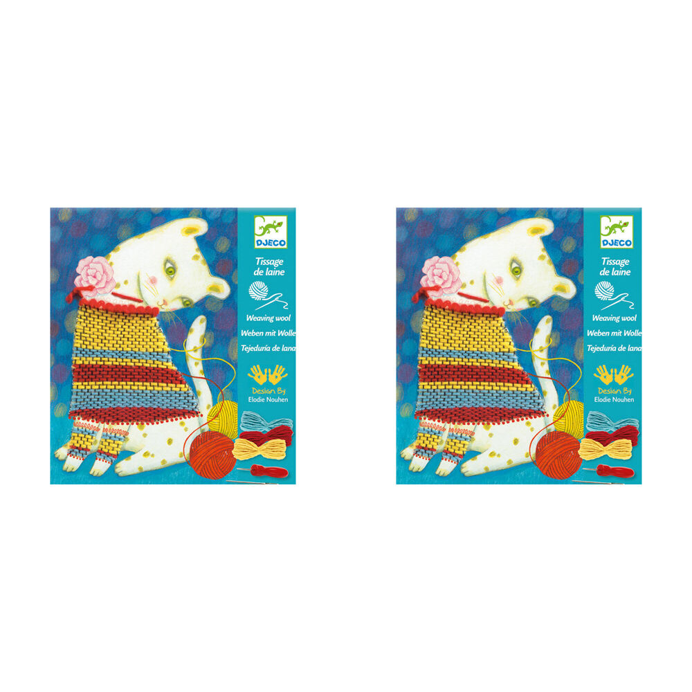 Djeco Woolly Jumper Weaving Kids/Children Creative Crafts/Art Kit Set 8y+ (2 Pack)