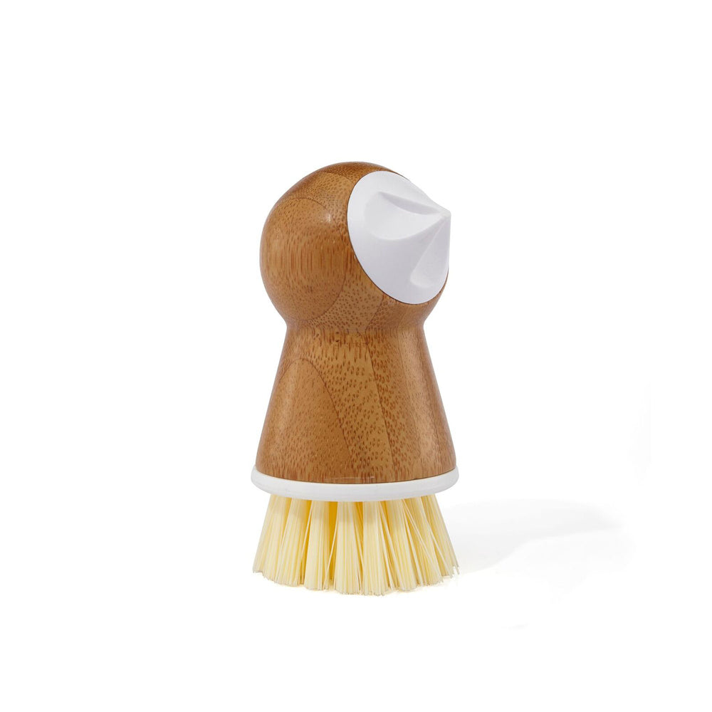 Full Circle Plastic Eye Removing Potato Scrubber Kitchen Cleaning Brush White