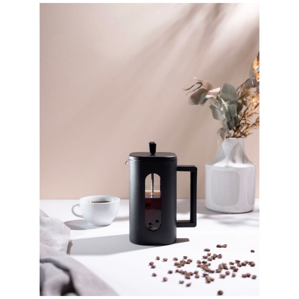 Euroline 1000ml Black Coffee & Tea Maker Plunger French Press Square Shaped — image 3