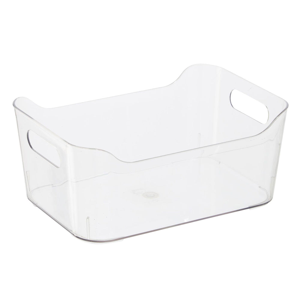 Oggi 24cm Storage Bin Home/Kitchen Food/Snack Pantry Organiser w/ Handles Clear