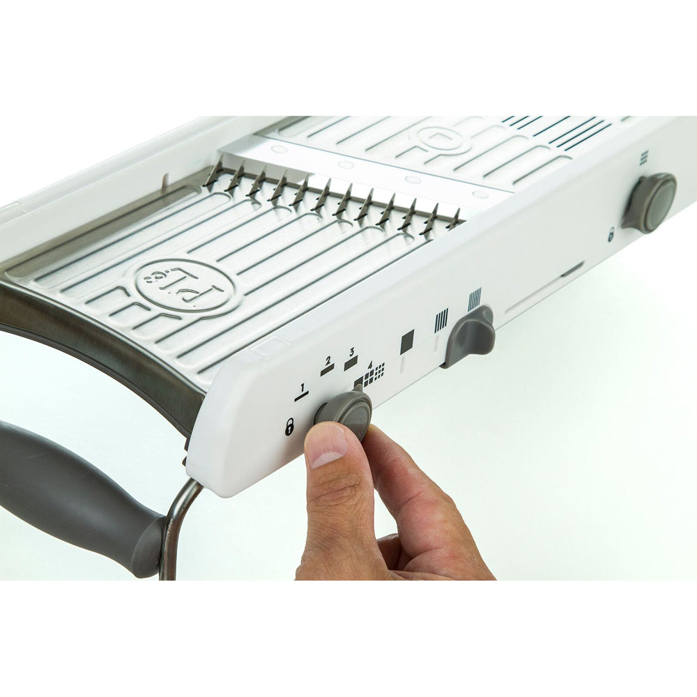 Progressive PL8 Professional Vegetable Cubing Mandoline w/ Adjustable Blades WHT — image 5