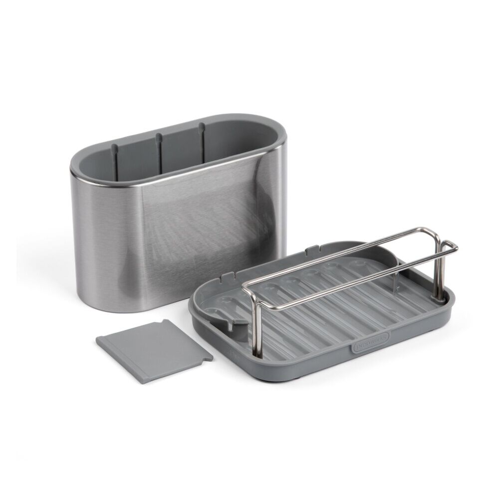 Progressive Stainless Steel Adjustable Sink Caddy Kitchen Organiser Non-Slip — image 2
