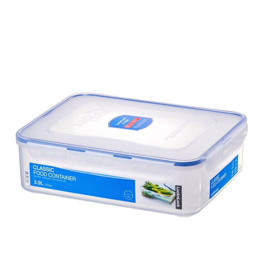 Locknlock 3.9L Airtight Classic Rectangle Food Storage Container Short Clear