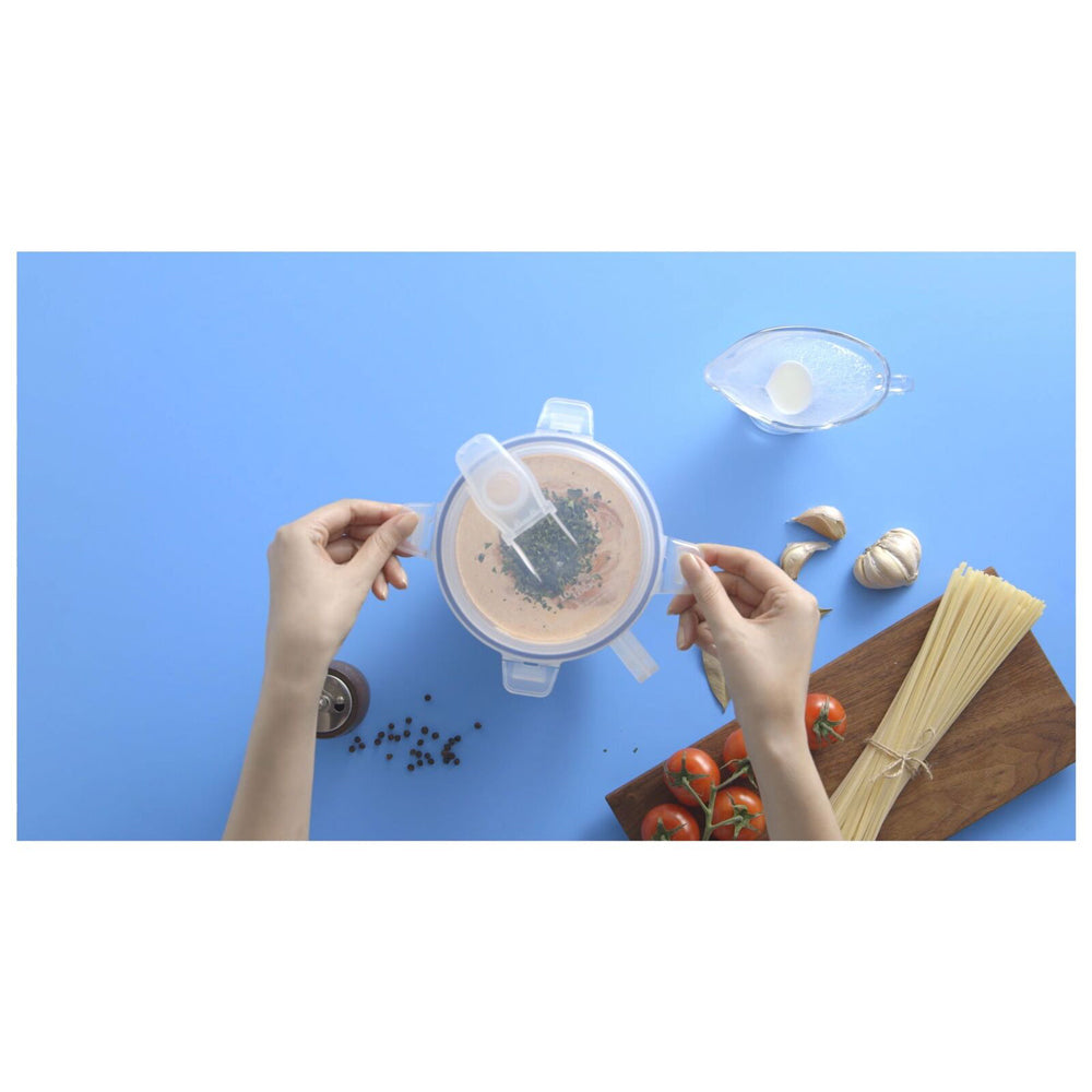 Locknlock 1L Classic Airtight Measuring Cup w/ Flip Cap Lid Container Clear — image 3