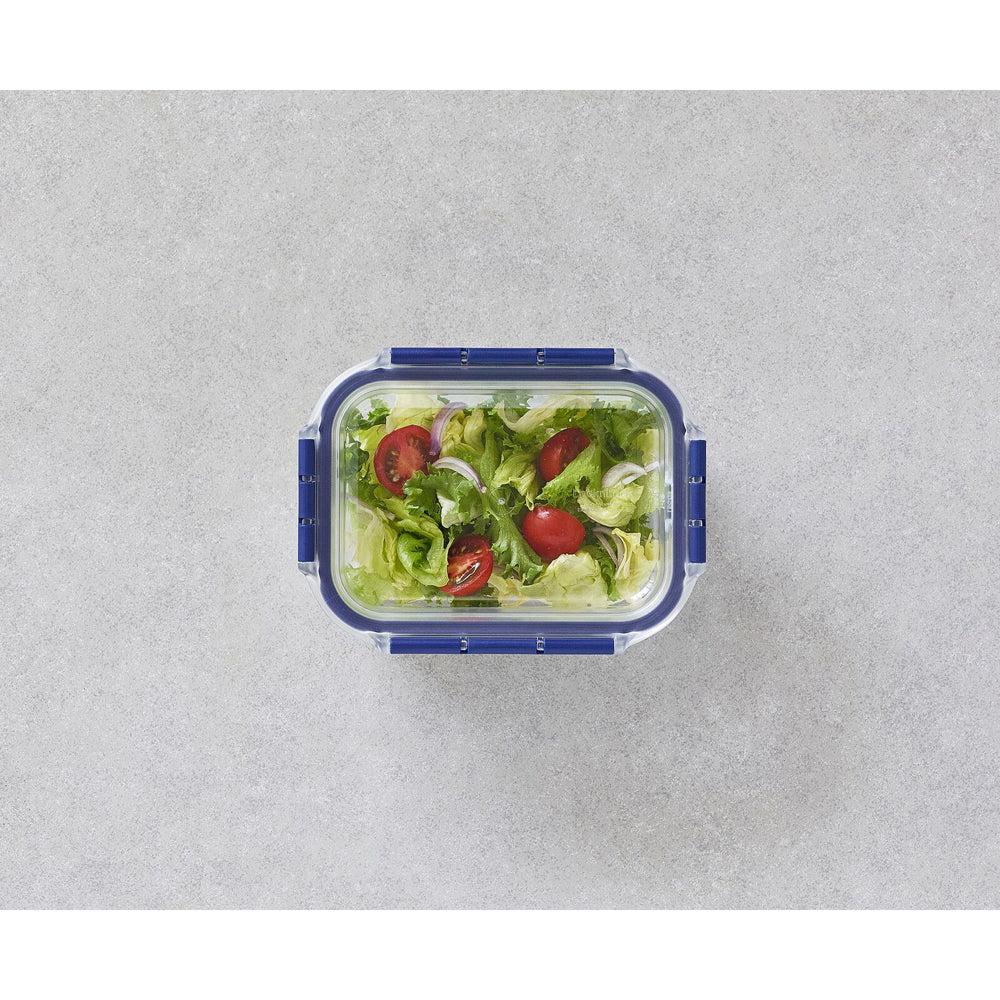 Locknlock Top Class 630ml/18cm Glass w/ Tritan Lid Rectangular Container Blue — image 4