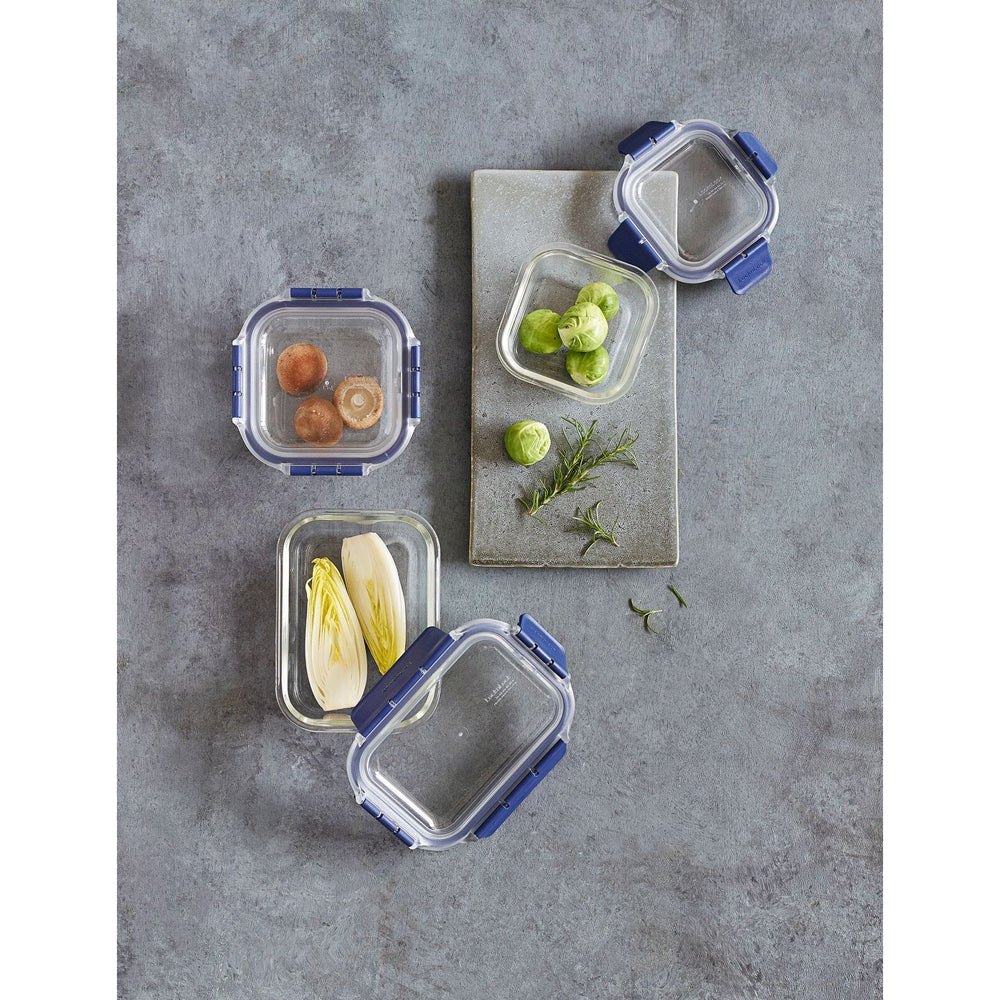 Locknlock Top Class 2L/25cm Glass w/Tritan Lid Rectangular Container Storage BLU — image 7