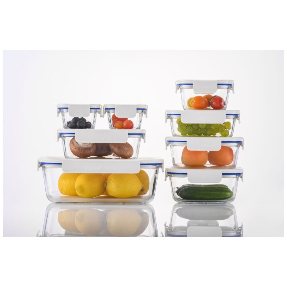 Locknlock 500ml White Lid Clear Glass Food Storage Container Microwave Safe — image 5