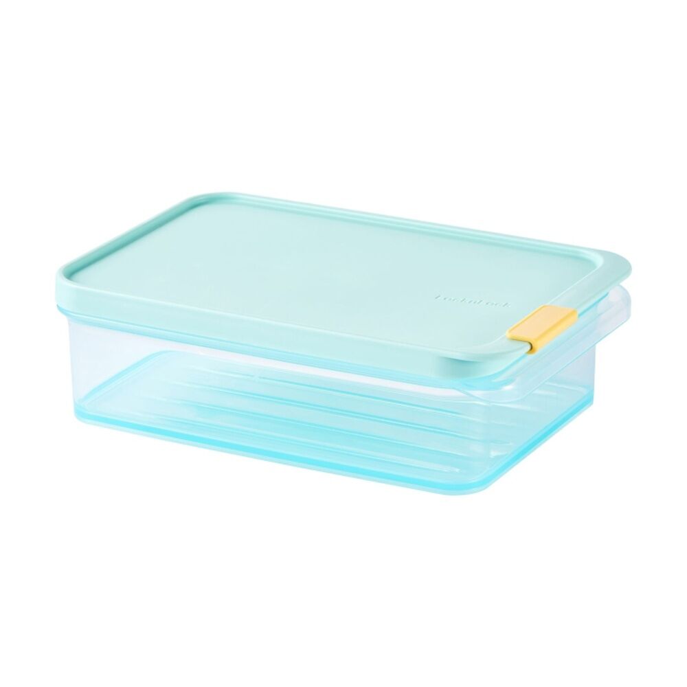 Locknlock Freezer Fit Food Storage Container Microwave Safe 1.05L Blue Lid (6 Pack) — image 2
