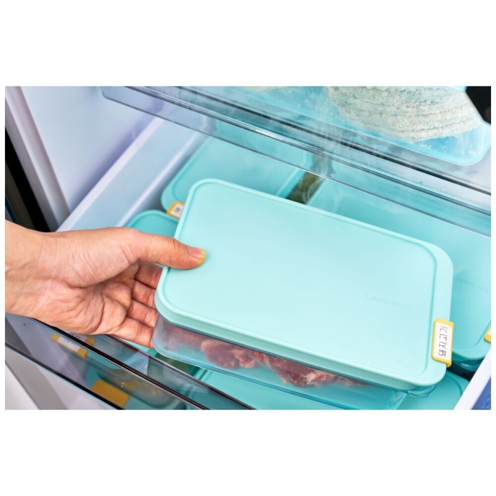 Locknlock 2.2L Blue Lid Freezer Fit Food Storage Container Microwave Safe