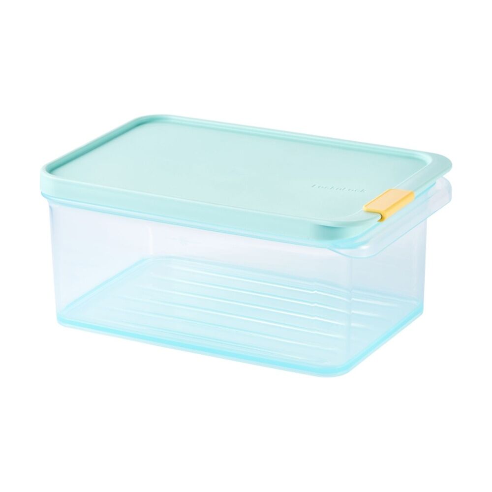 Locknlock Freezer Fit Food Container Microwave Safe w/45ml Divide 1.65L Blue (2 Pack)
