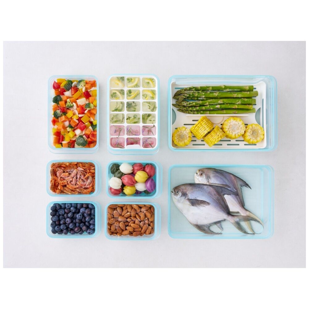 Locknlock Freezer Fit Food Storage Container Set Microwave Safe Blue (8 Pieces) — image 6