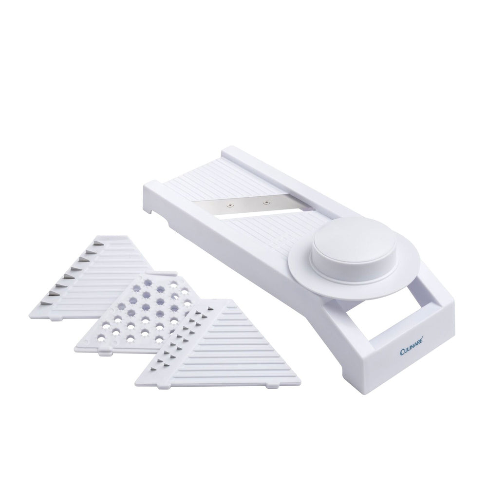 Culinare Mandoline Slicer w/ 4 Blades Fine/Course Fruit/Vegetable Slicer WHT — image 4