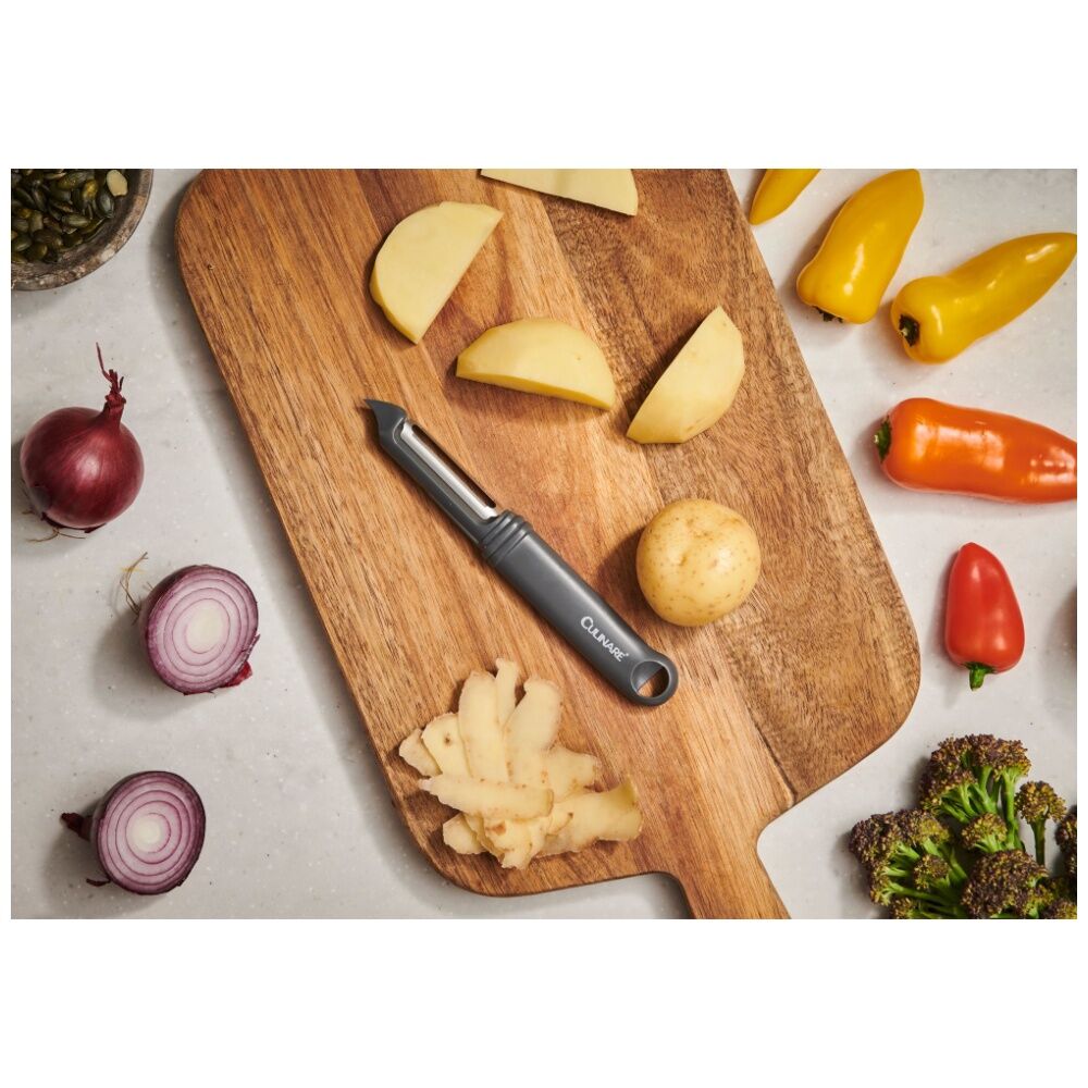 Culinare Dark Grey Swivel Stainless Steel Blade Kitchen Peeler Multipurpose — image 4