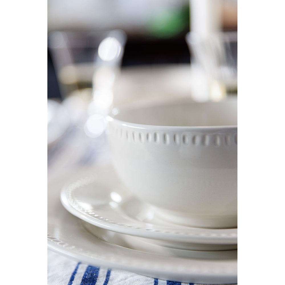 Mikasa Cranborne Stoneware Everyday Dining Dinner Plates/Bowls Set - Cream (12 Pieces) — image 2