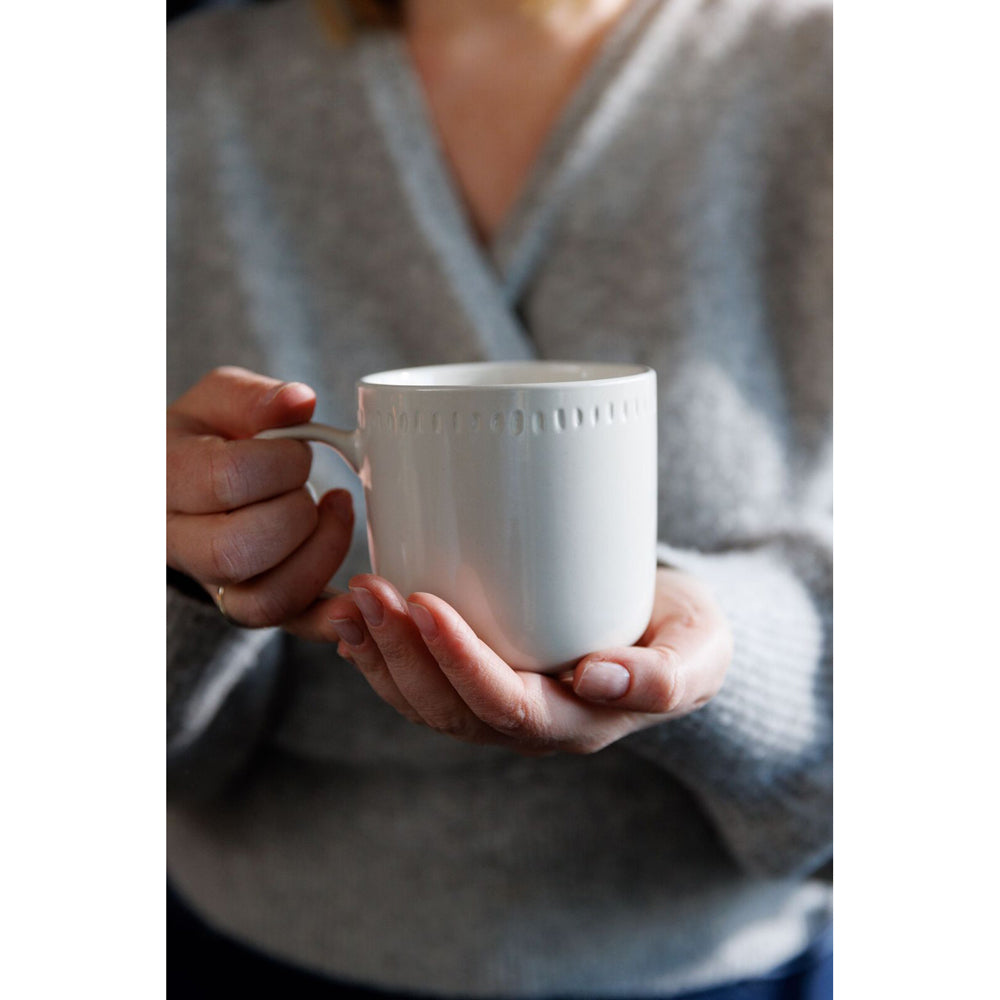 Mikasa Cranborne Stoneware Everyday Dining Mug/Cup Set, 320ml - Cream (4 Pieces) — image 8