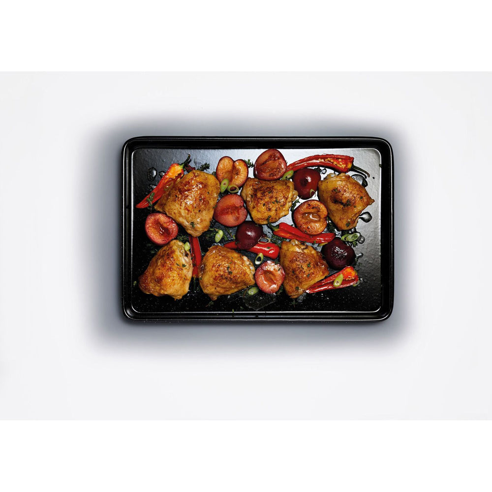 Mastercraft Pro Vitreous 39x27cm Enamel Rectangle Baking Tray Roasting Pan Black — image 2