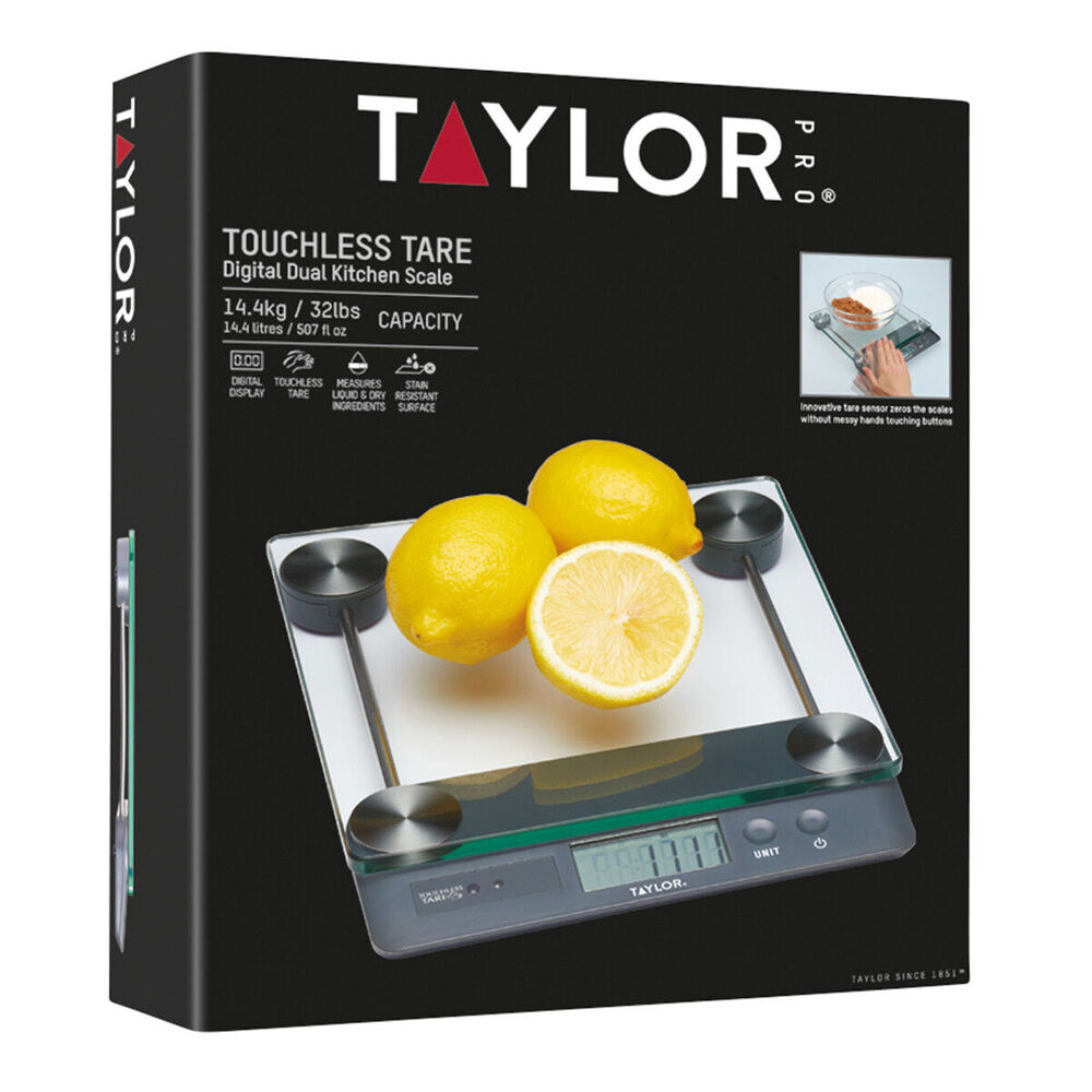 Taylor Glass Digital Food Weight Measure Kitchen Scale Touchless Tare 14.4kg — image 8