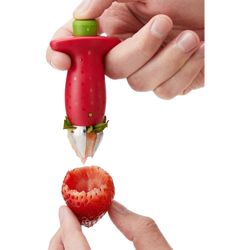 Chef'n StemGem Strawberry Huller Red Plastic Stainless Steel Kitchen Tool Chef'n — image 6