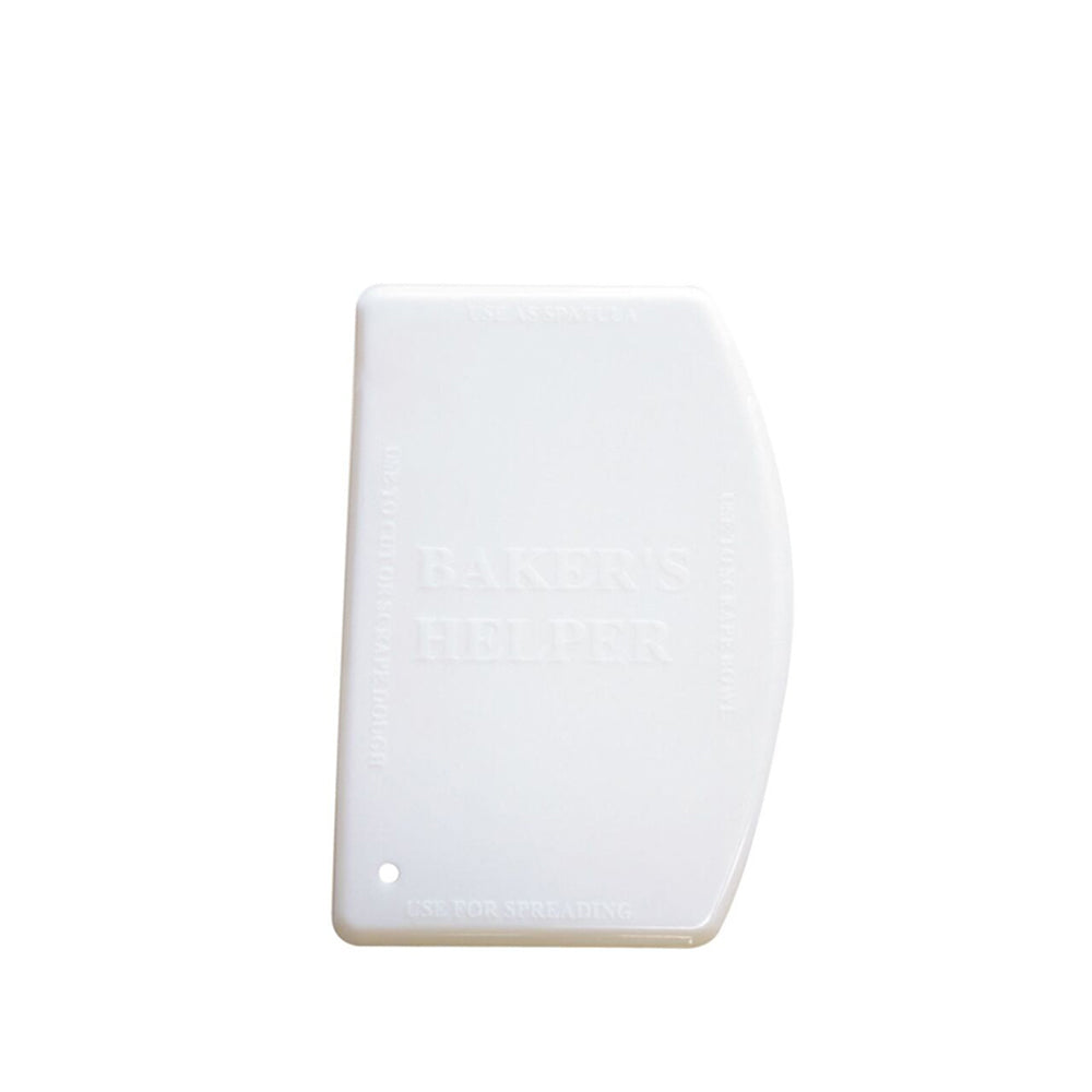 Cuisena Baker's Helper Plastic Baking Spatula Dough Cutter Bowl Scraper White — image 2