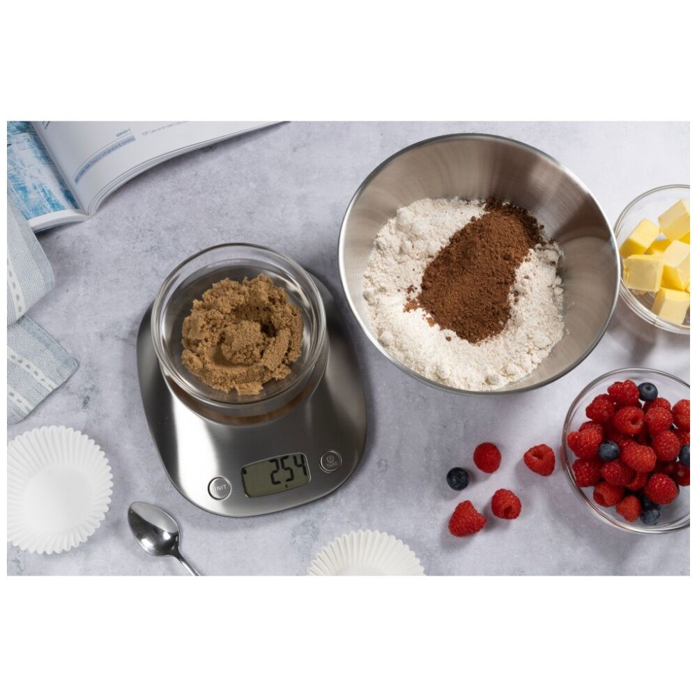 Cuisena 5kg Capacity Digital Kitchen Food Scale w/Stainless Steel Mixing Bowl — image 5