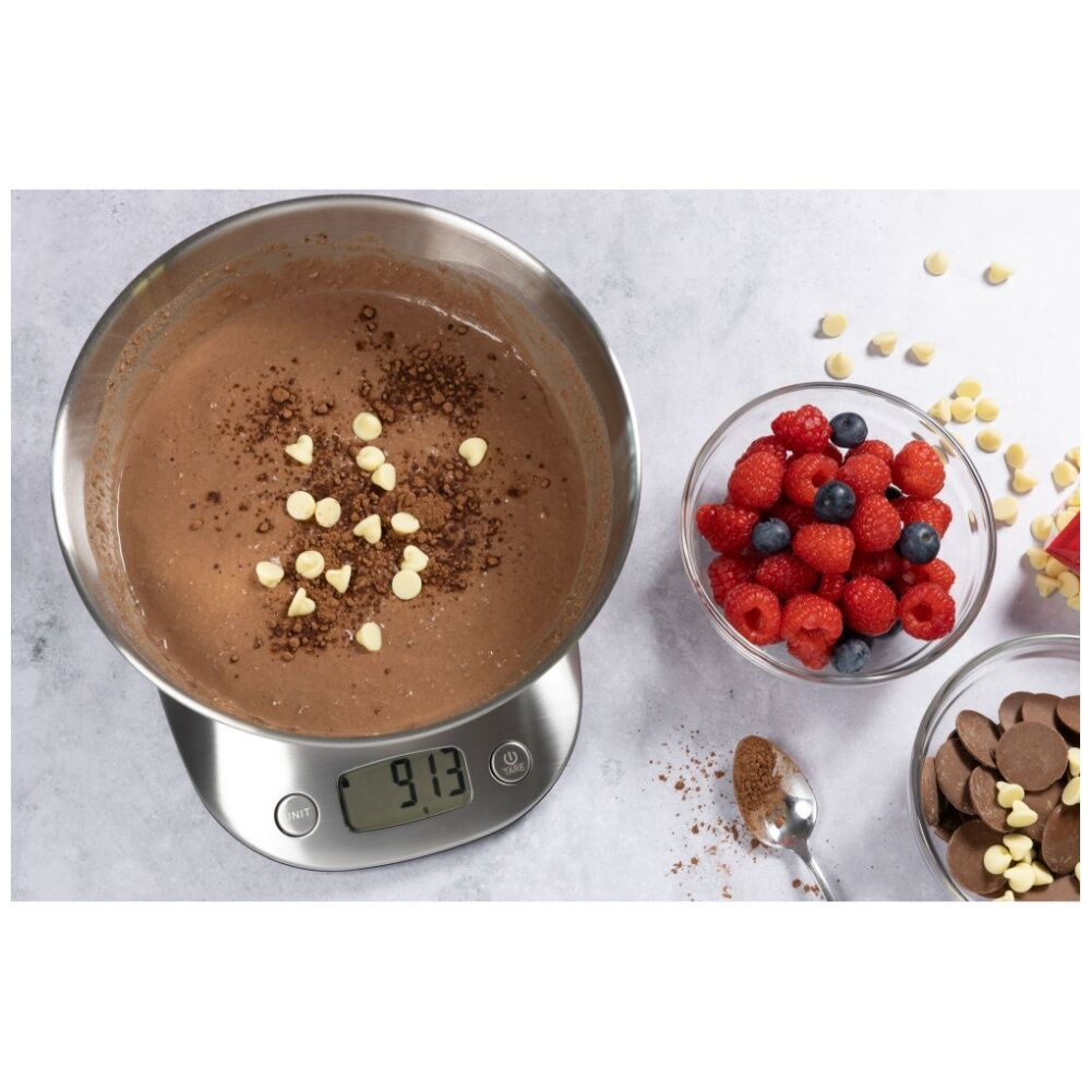 Cuisena 5kg Capacity Digital Kitchen Food Scale w/Stainless Steel Mixing Bowl — image 2