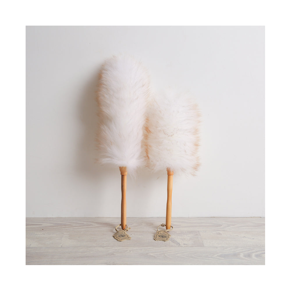 Huxford Grove Long Wool Sheepskin Duster Wooden Handle Dust Cleaner 20cm Natural — image 2