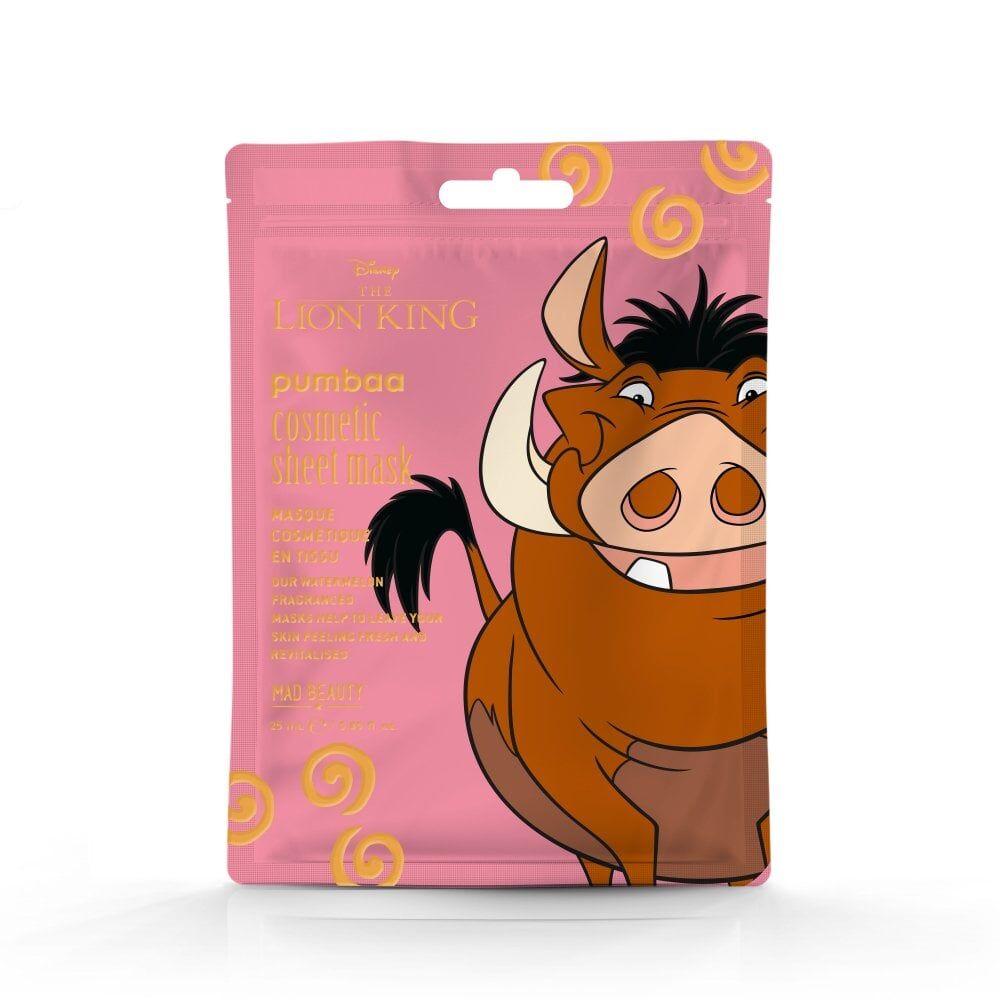 Disney Lion King Sheet Mask Collection 100ml Watermelon/Coconut/Mango/Peach (4 Pieces)