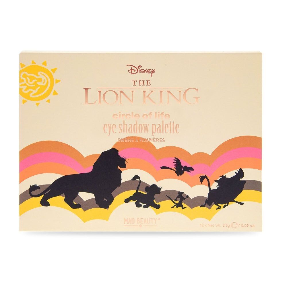 Disney Lion King Pigmented Eyeshadow Makeup Palette Multicoloured (12 Pieces)