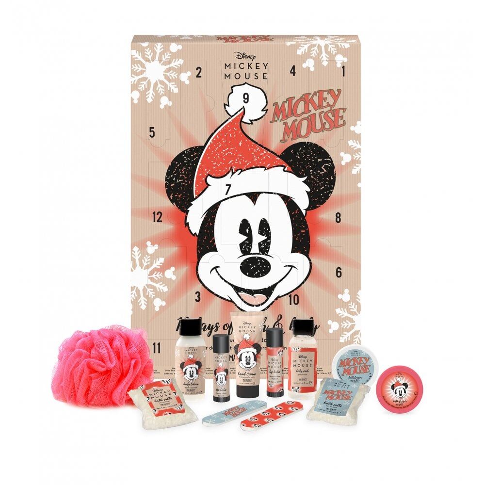 Disney Mickey Mouse Jingle All The Way 12 Day Bath & Body Advent Calender