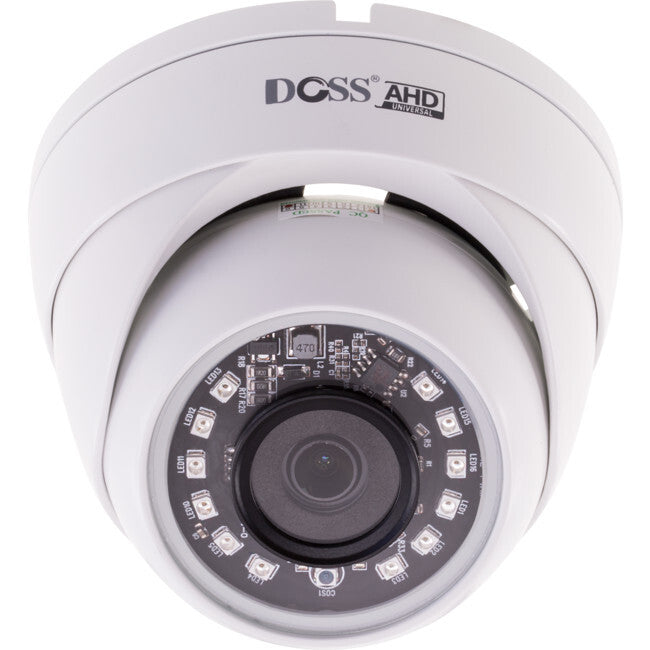 Doss Mini Dome 15M IR AHD Analog HD Home Security CCTV 1080P 3.6mm Camera White — image 2