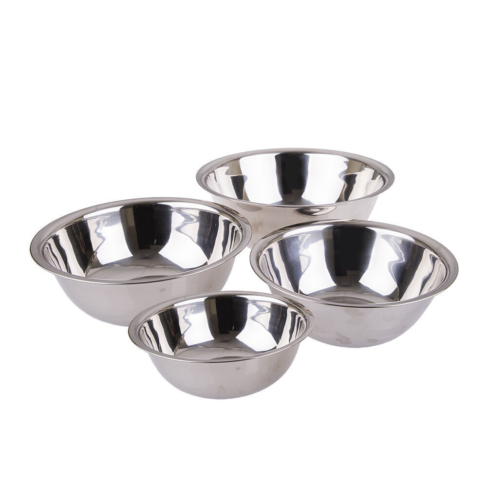 Appetito Stainless Steel Mixing Bowl 24cm/2L Round Cooking/Baking Silver (6 Pack) — image 3