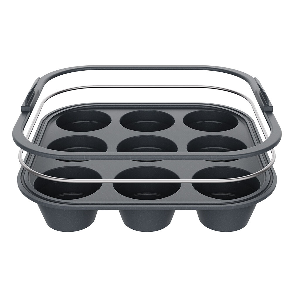 Daily Bake 22cm Silicone Collapsible Square 9-Cup Air Fryer Mini Muffin Pan — image 5