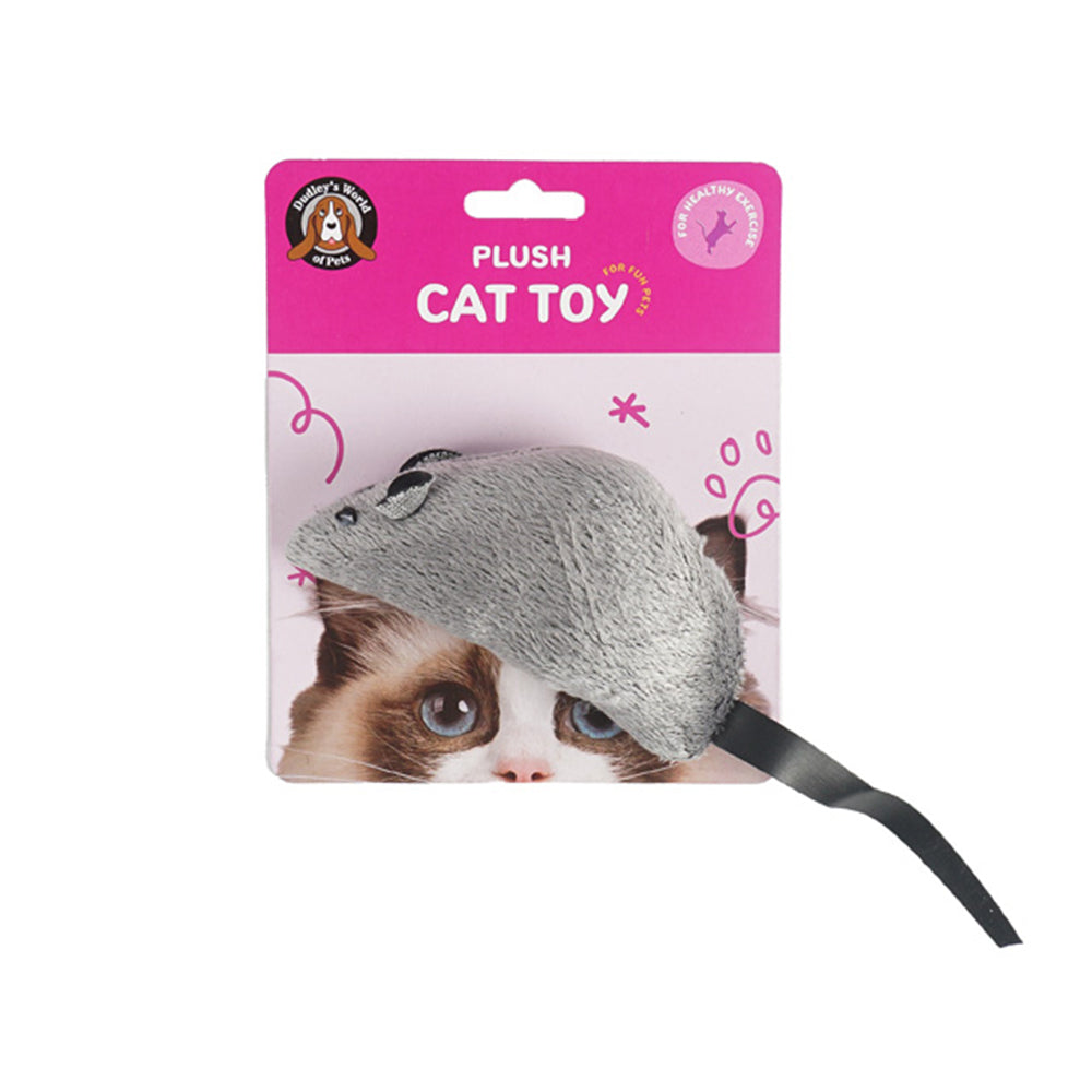 Dudley's World of Pets Plush Mouse Interactive Cat Pet Play Soft Toy