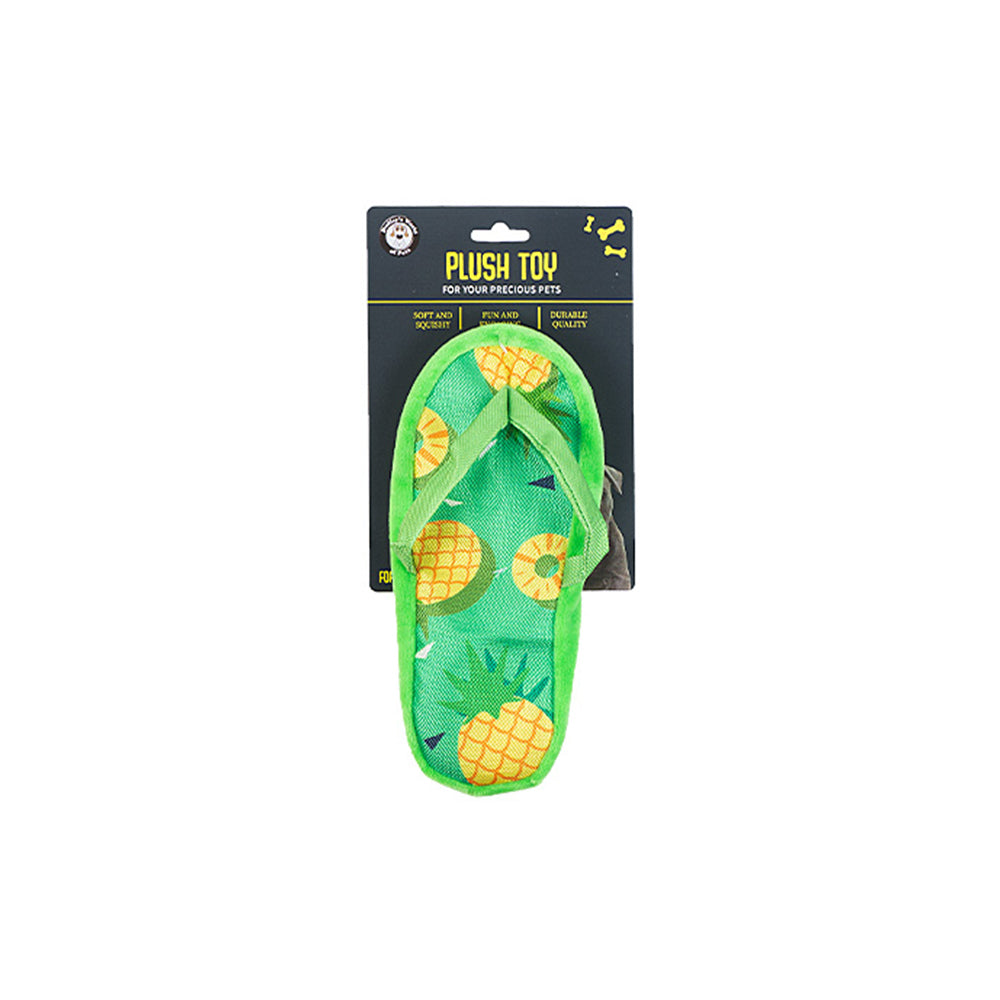 Dudley's World of Pets Plush Flip Flop Pet/Dog/Cat Interactive Chew Toy Asstd (2 Pack) — image 2