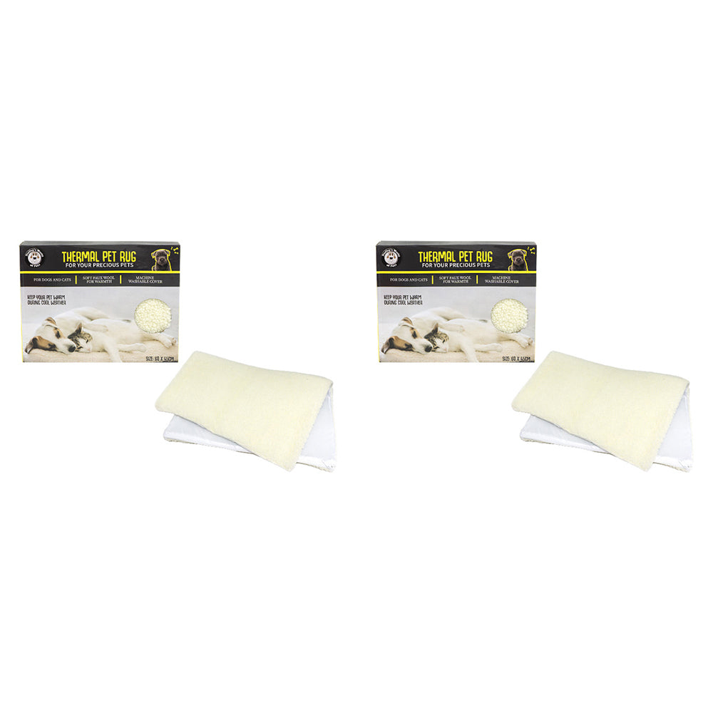 Dudley's World of Pets Portable Warm Thermal Pet Dog/Cat/Pet Rug/Bed Set (2 Pack)