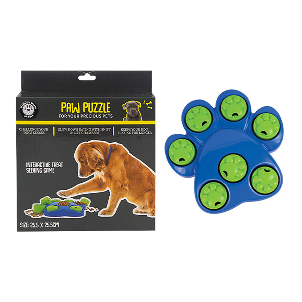 Dudley's World of Pets Puzzle Dog/Pet Interactive Food Game Paw Shaped