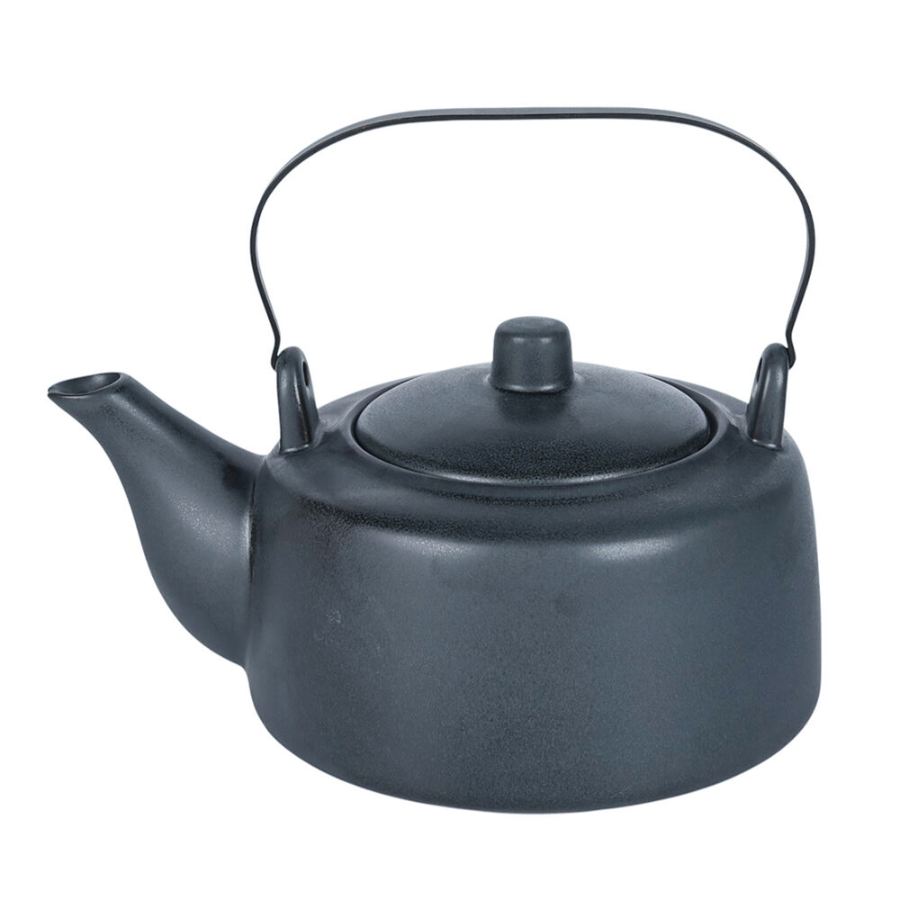 NF Living Infusio 1200ml Teapot Stoneware Kitchenware Modern Design Charcoal