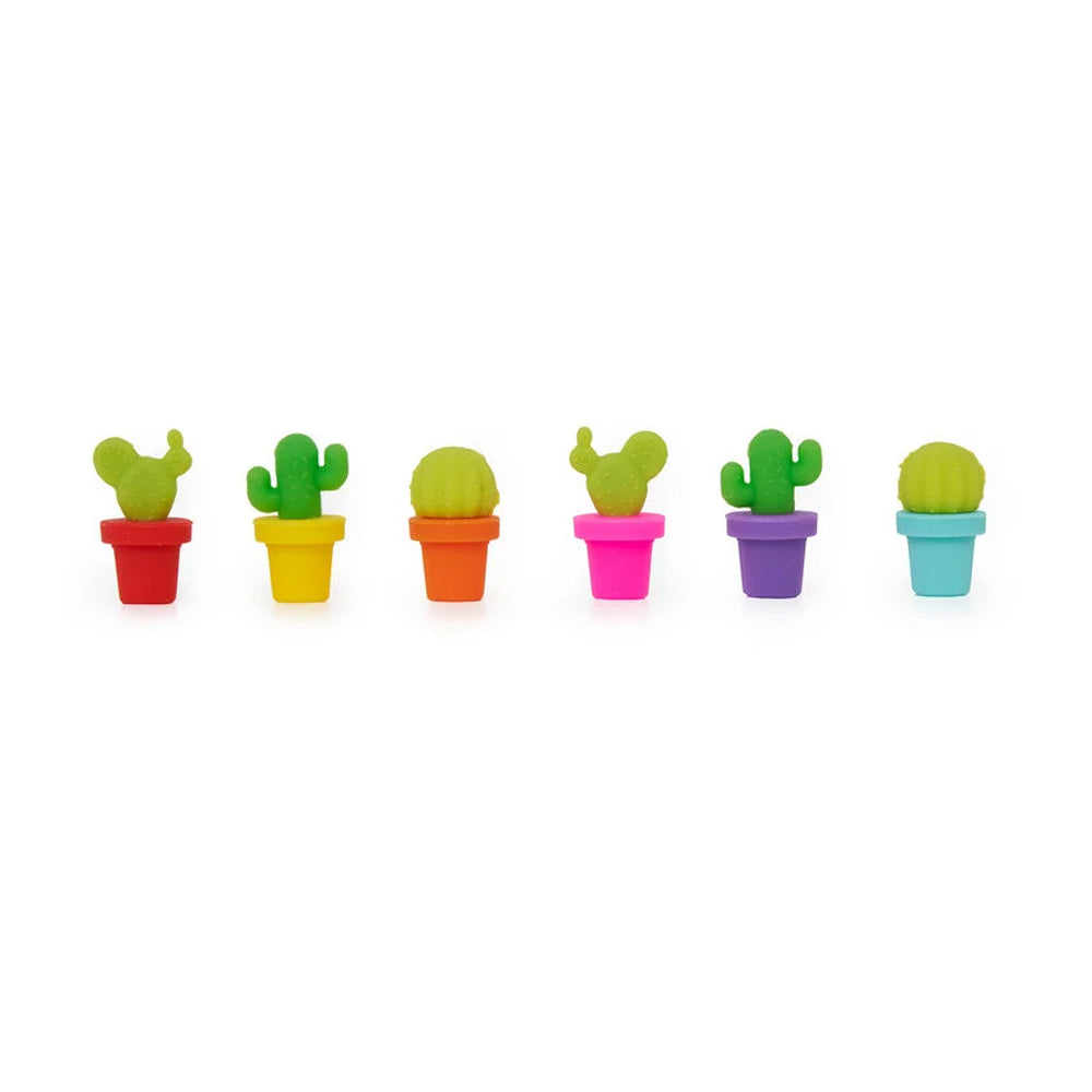 Legami Fiesta! Reusable Party Coloured Drink/Cup Markers Teabag Holder 3cm (6 Pieces)