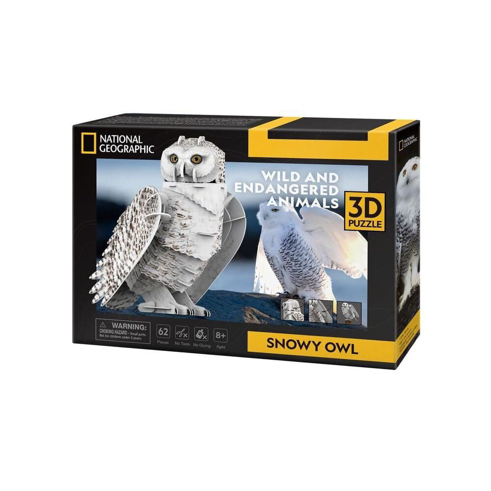 National Geographic Snowy Owl and Sea Turtle 3D Puzzles Game Set 8y+ (2 Pieces) — image 2