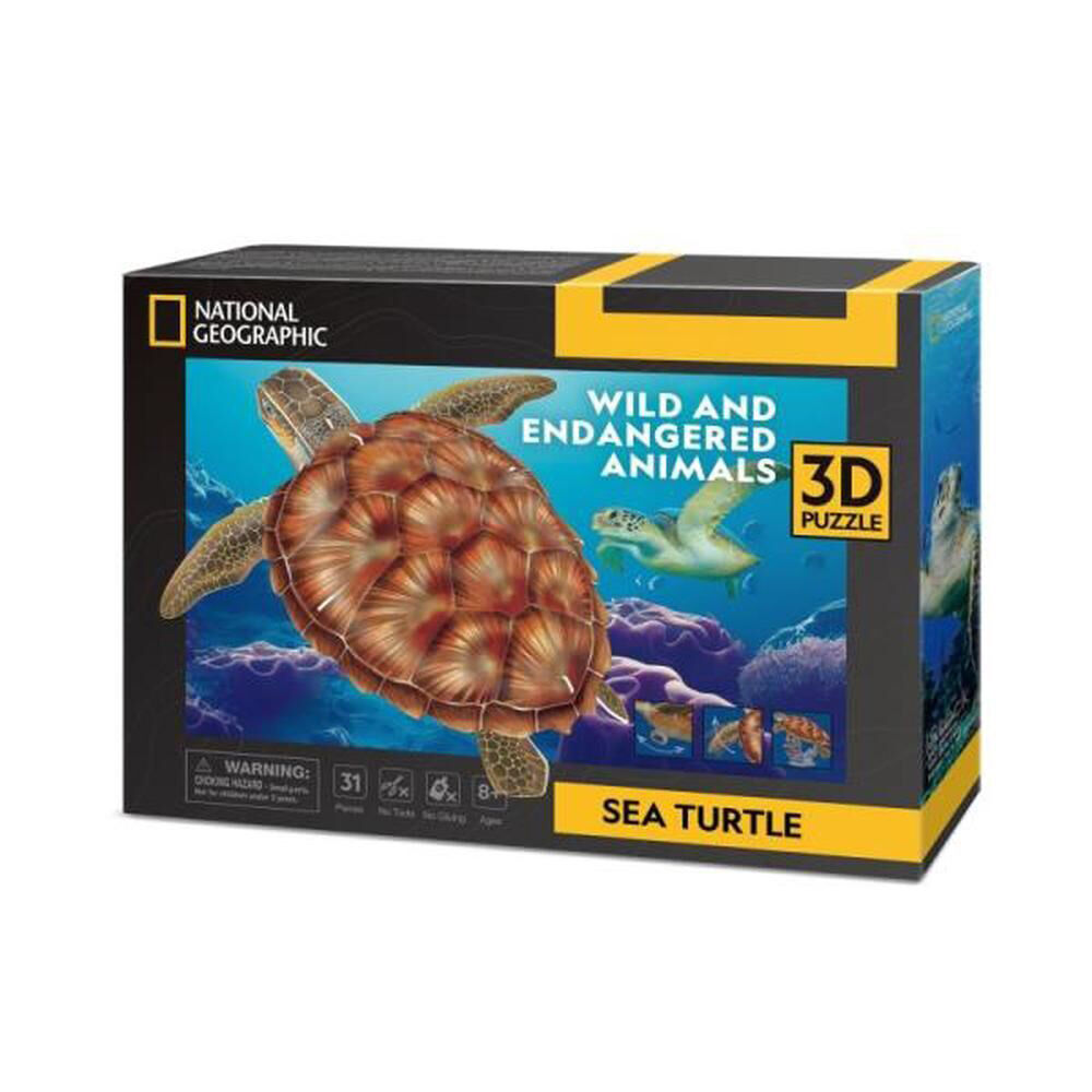 National Geographic Sea Turtle 3D Puzzle 22.5x27cm Kids/Children Game 8y+