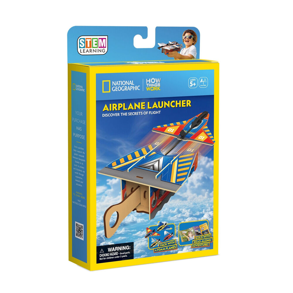 National Geographic Airplane Launcher Kids/Childrens 3D Puzzle Game 8y+