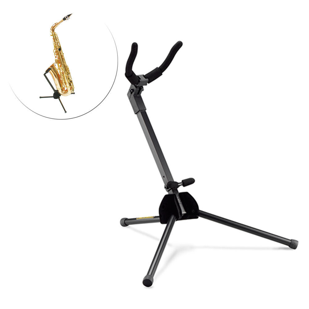 Hercules TravLite Stand/Holder Storage/Rack w/ Velvet Bag for Alto Saxophone BLK — image 2