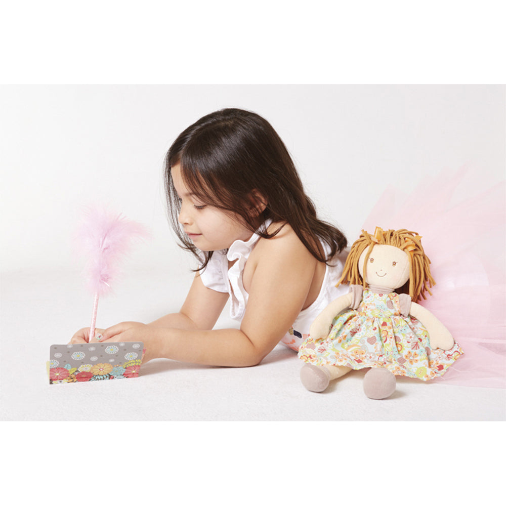 Bonikka Libby Lu Doll Infant/Newborn 35cm Soft Plush Toy w/ Brown Hair 0m+ — image 2