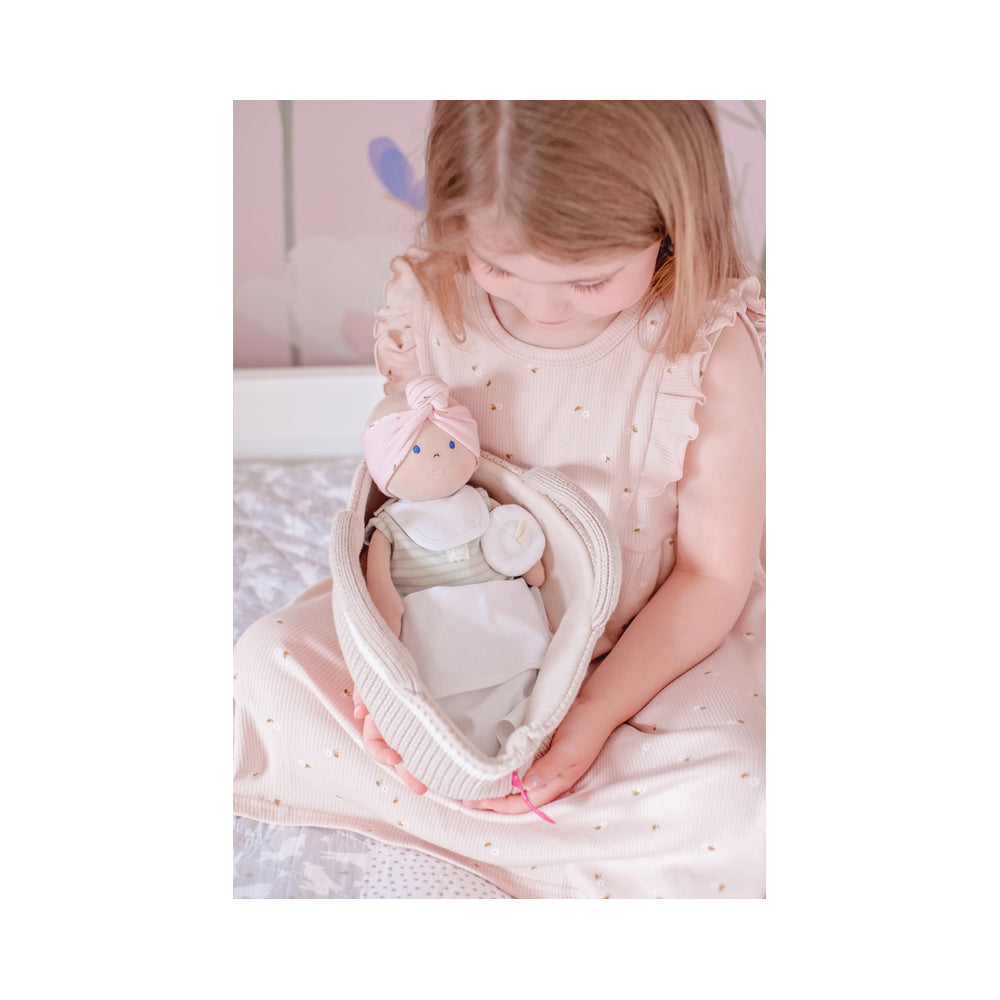 Bonikka Green Outfit Baby Infant/Newborn Plush Toy w/ Knitted Carry Cot 0m+ — image 8