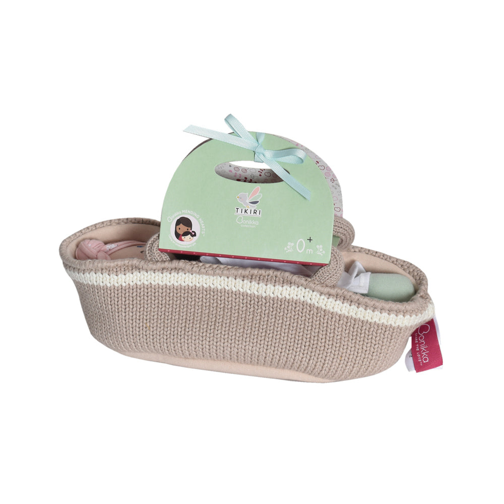 Bonikka Green Outfit Baby Infant/Newborn Plush Toy w/ Knitted Carry Cot 0m+ — image 9