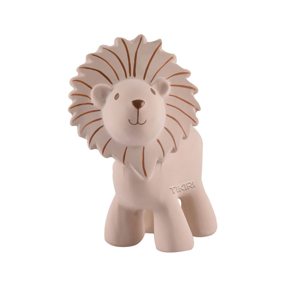 Tikiri Rubber Lion Zoo Animal 96006 Baby/Infant Teether 8x11cm Beige 0m+