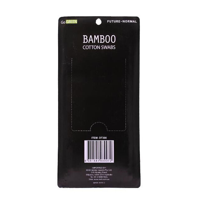 GO Green Bamboo Cotton Swabs Buds Ear Cleaning Care Disposable (300 Pieces) — image 4